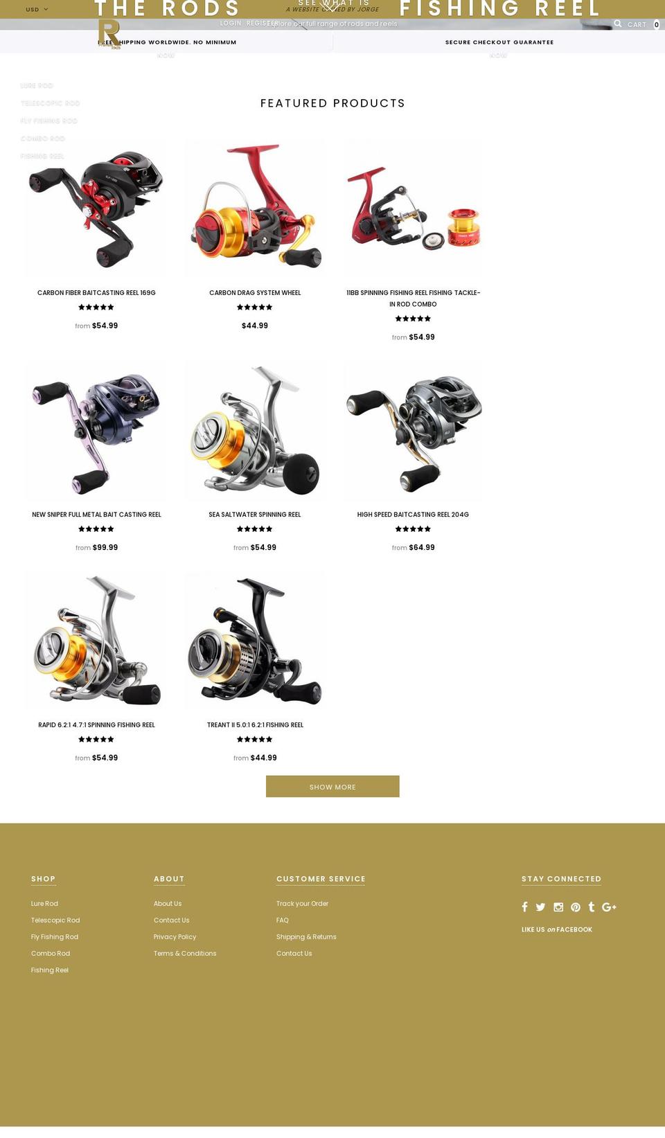 premier-rods.com shopify website screenshot
