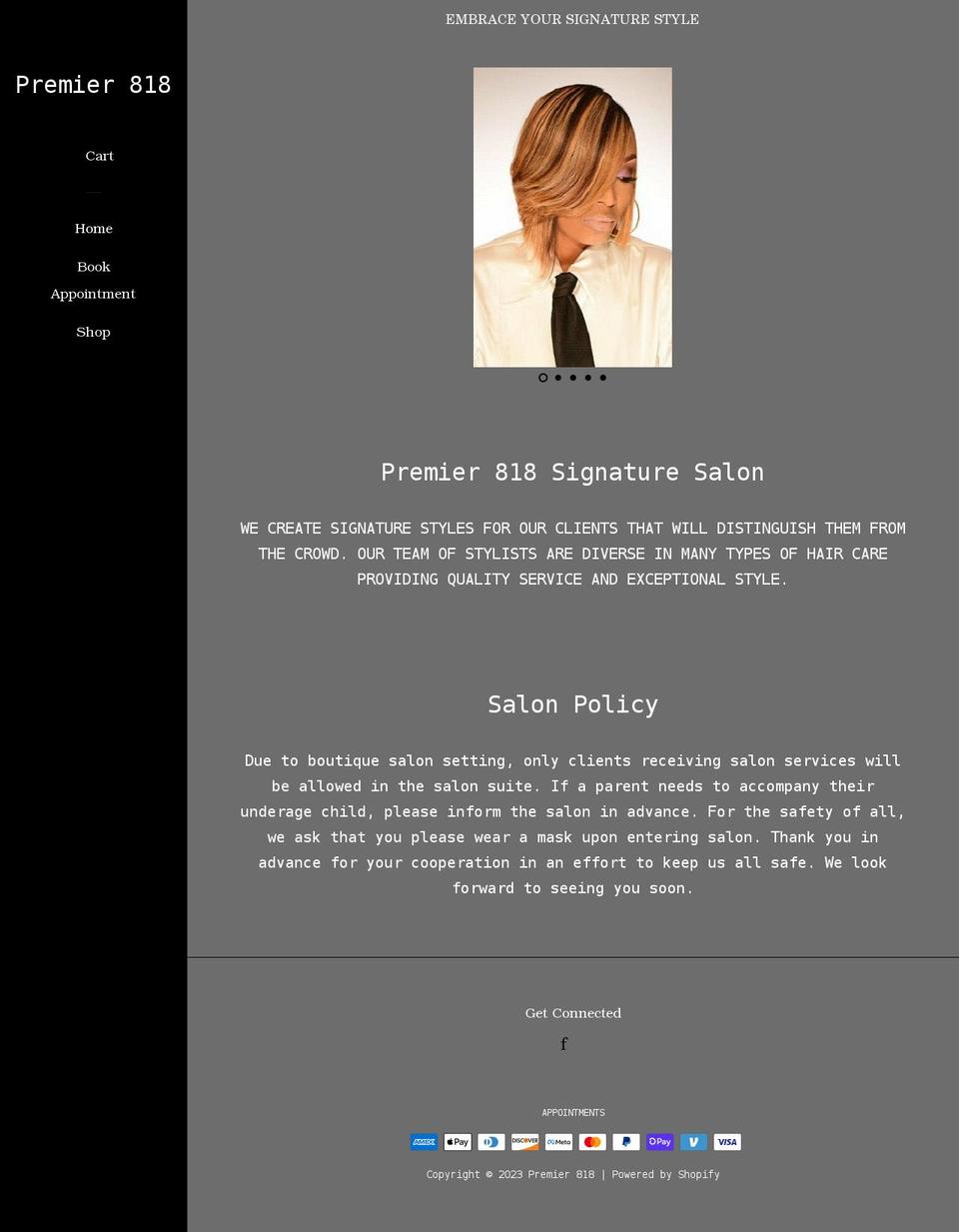 premier818.com — Shopify storefront screenshot