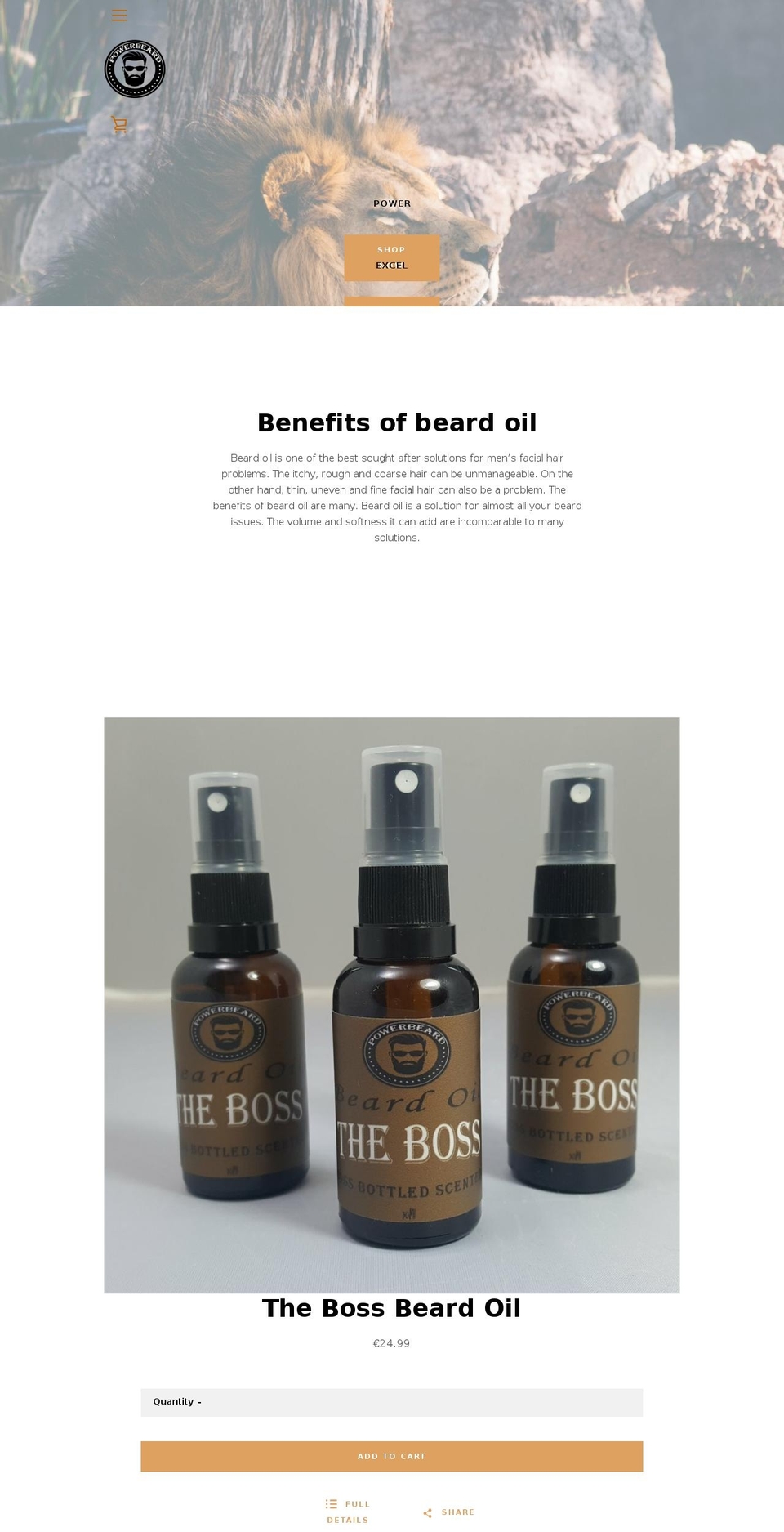 premierbeards.com — Shopify storefront screenshot
