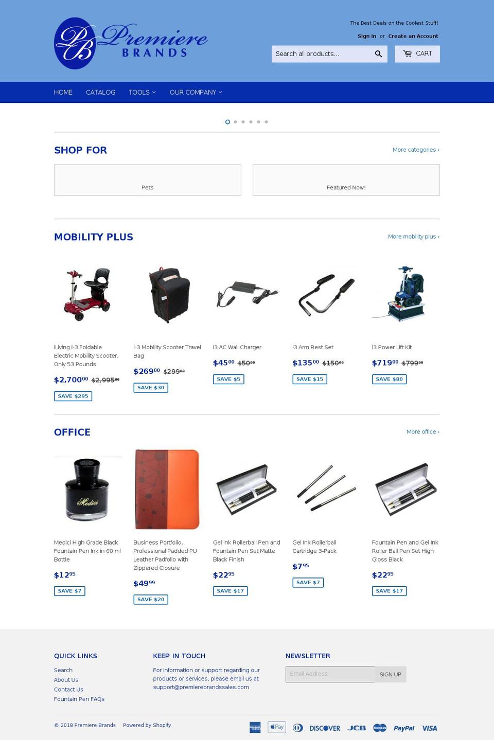 premierbrandssales.com shopify website screenshot