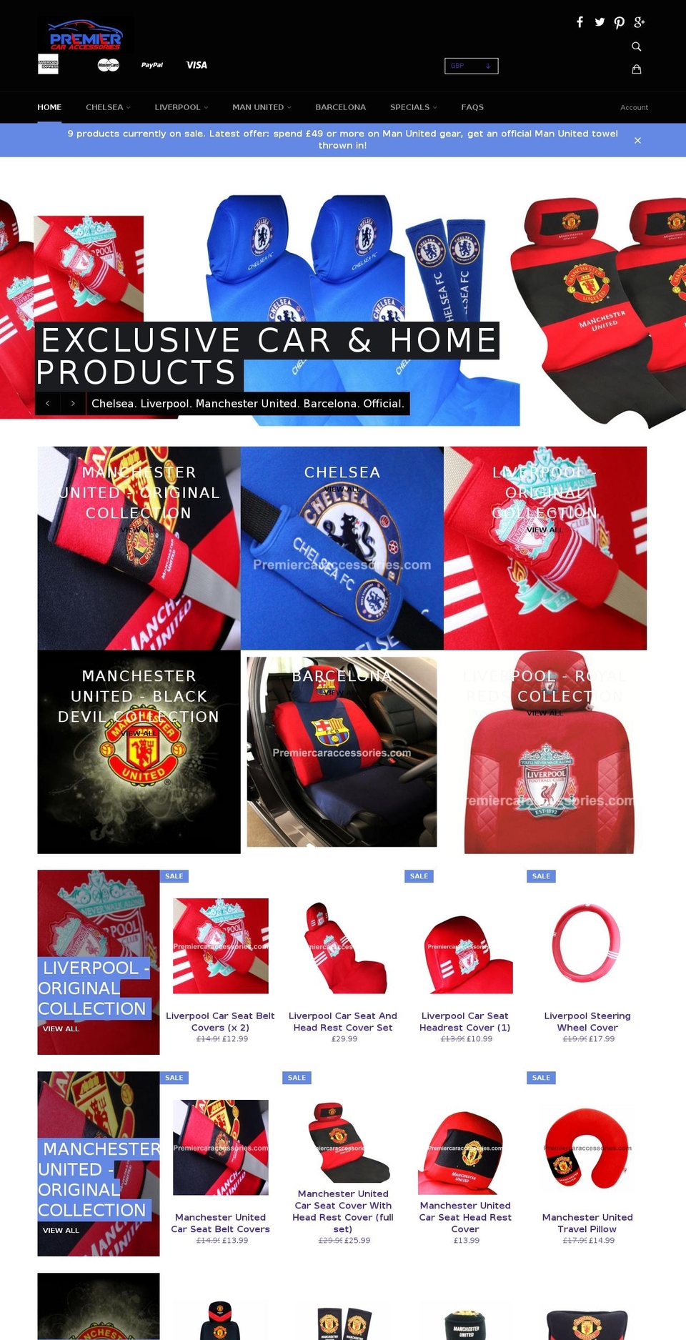 premiercaraccessories.com shopify website screenshot
