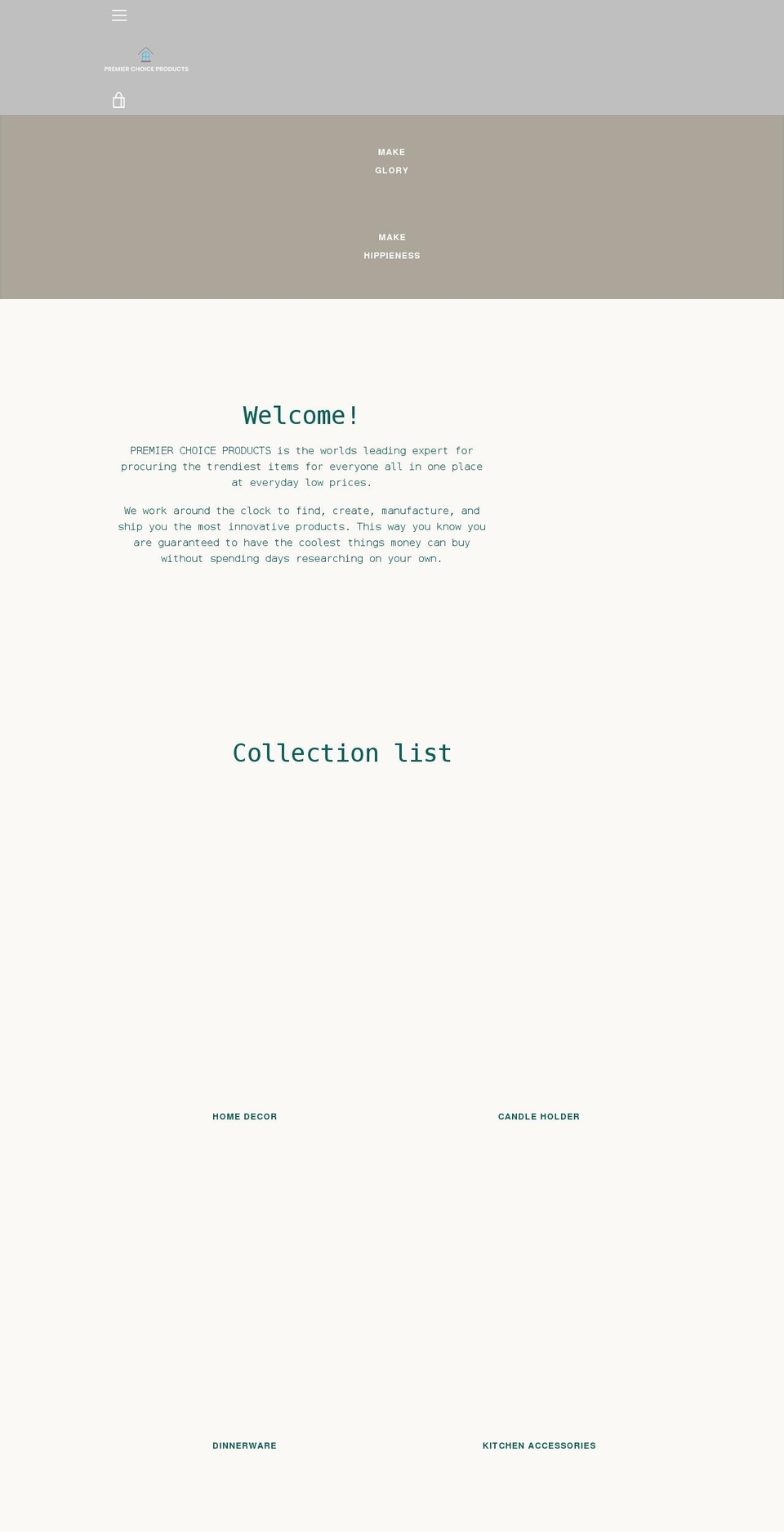 premierchoiceproducts.net shopify website screenshot
