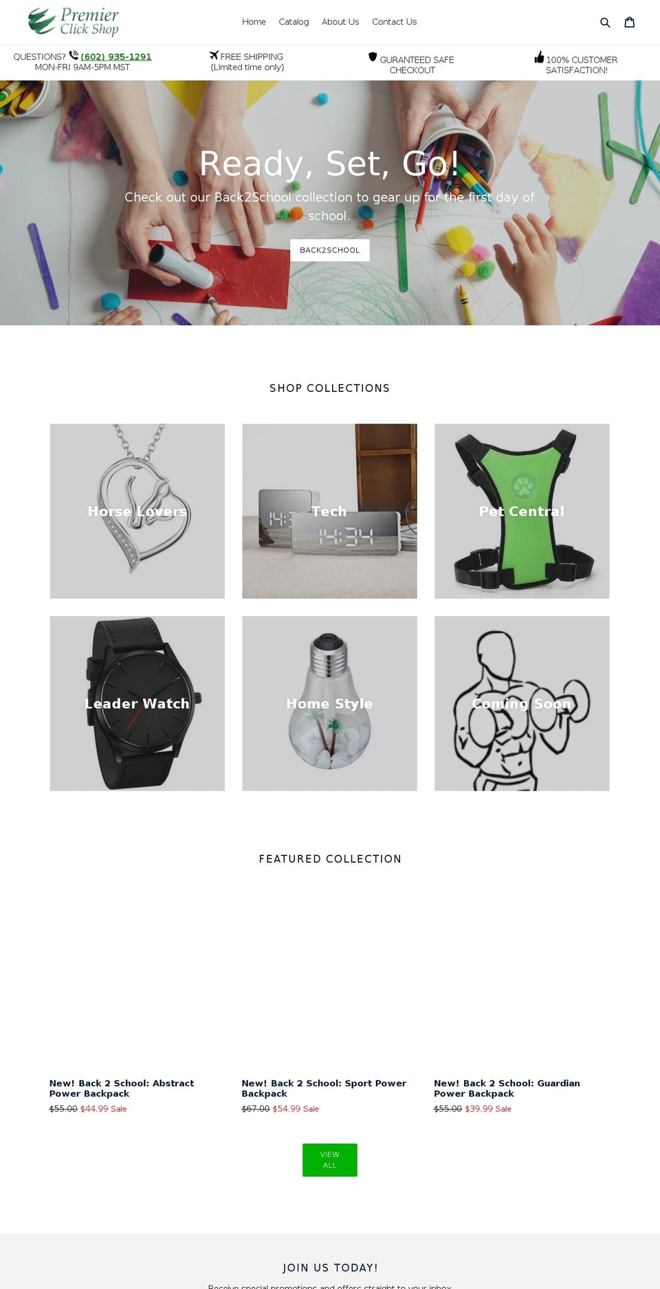 premierclickshop.com — Shopify storefront screenshot
