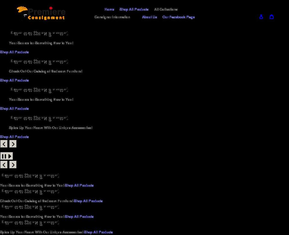 premiereconsignment.com shopify website screenshot