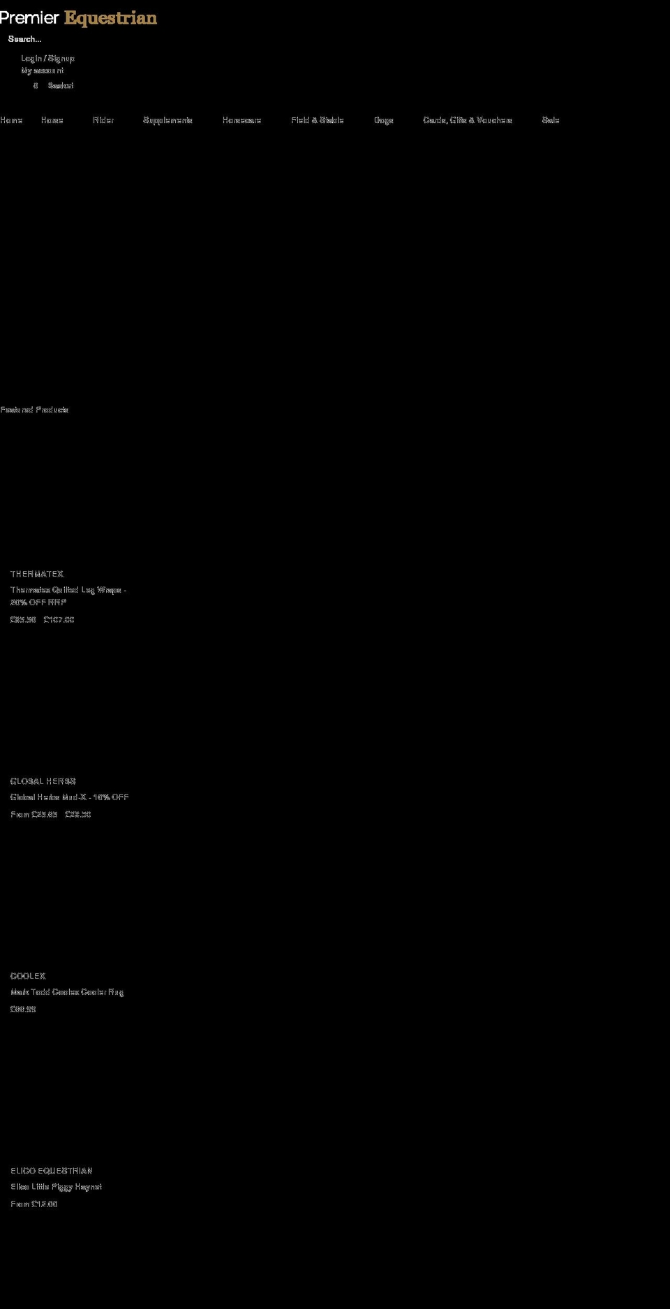 premierequestrian.co.uk shopify website screenshot