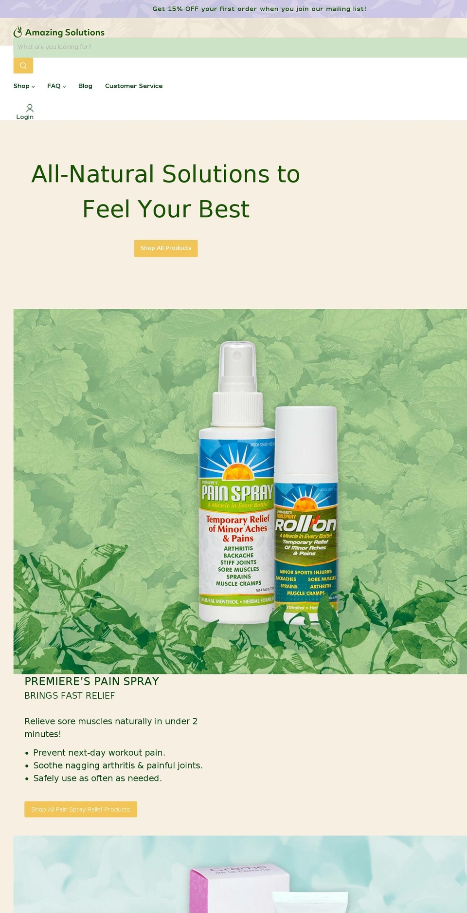 premierespainspray.com shopify website screenshot