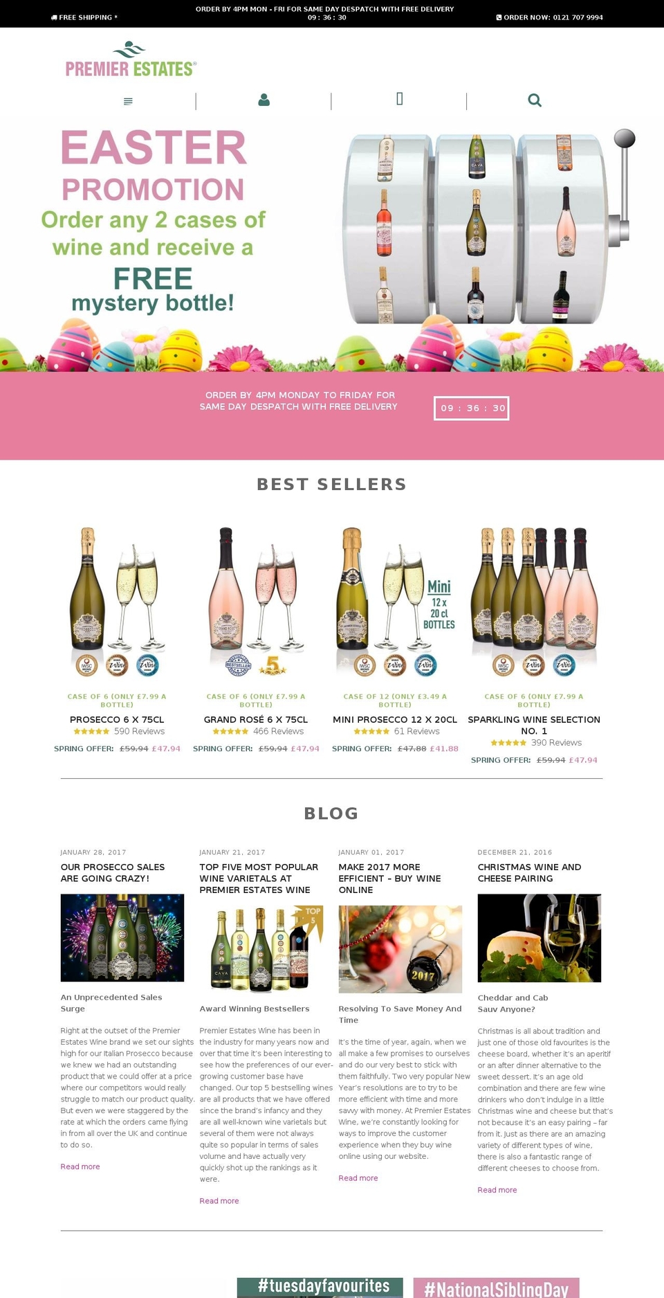 premierestateswine.co shopify website screenshot