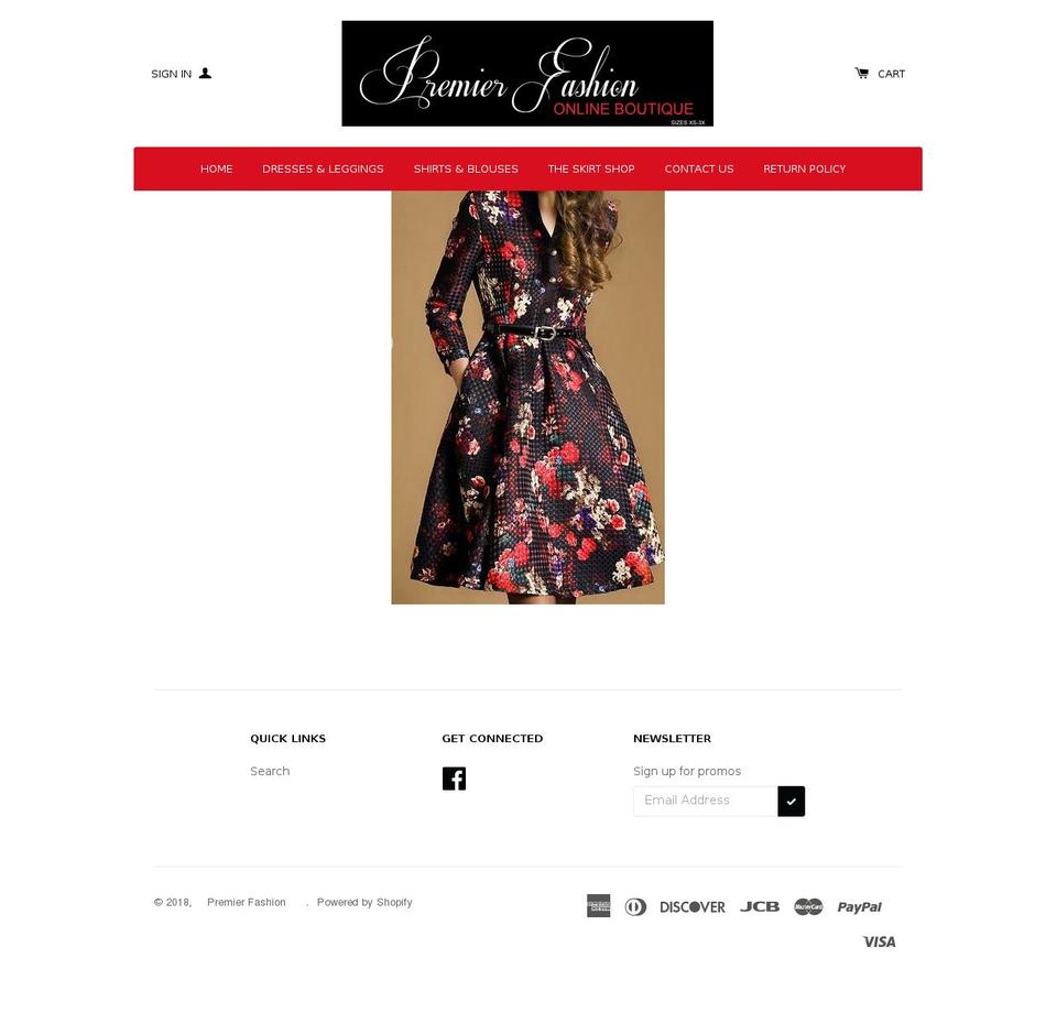 premierfash.com shopify website screenshot