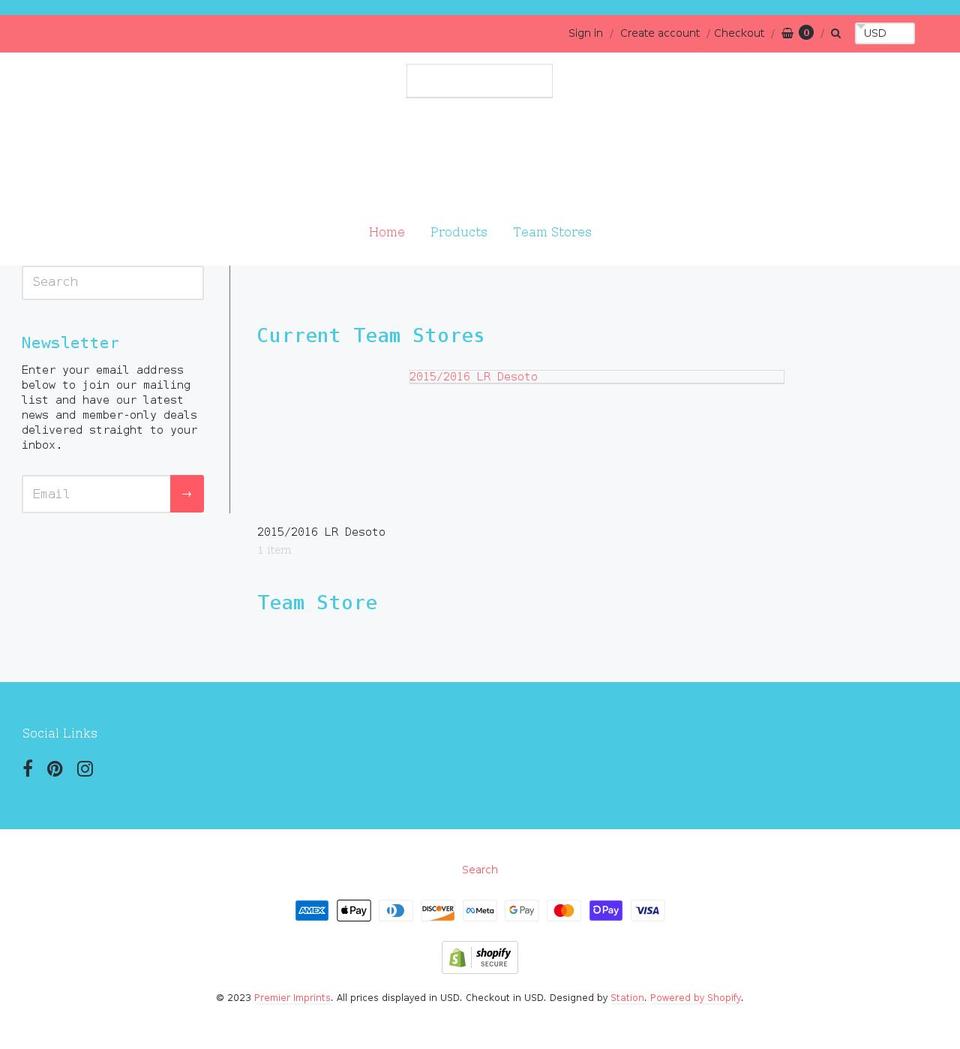 premierimprints.com shopify website screenshot
