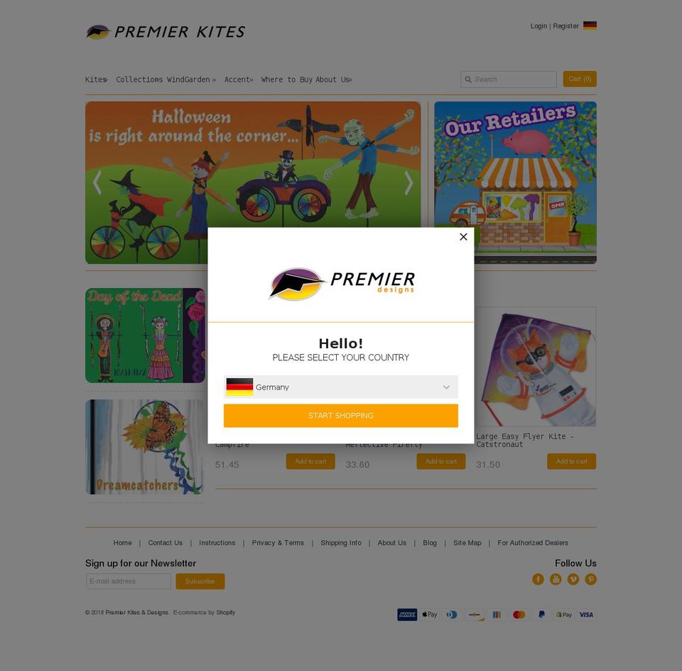 20161213 - PremierKites.com Expression Shopify theme site example premierkites.net