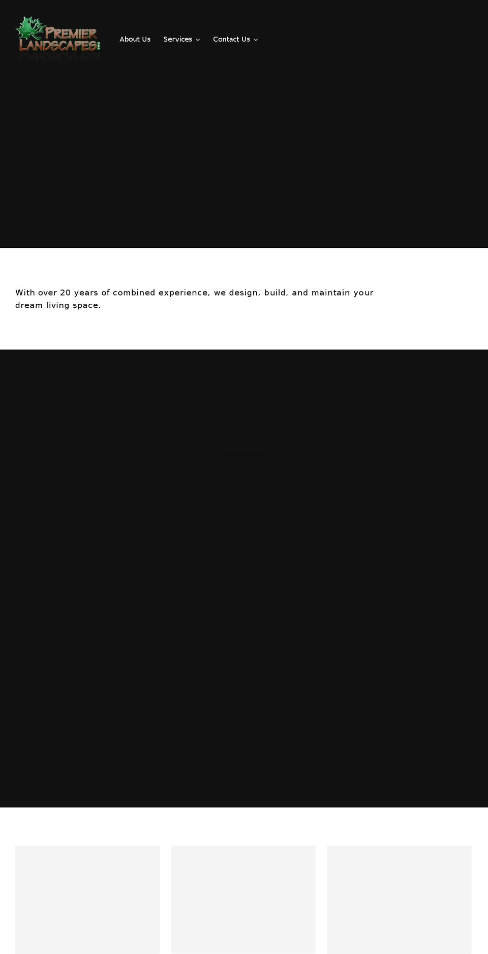 premierlandscapes.net shopify website screenshot