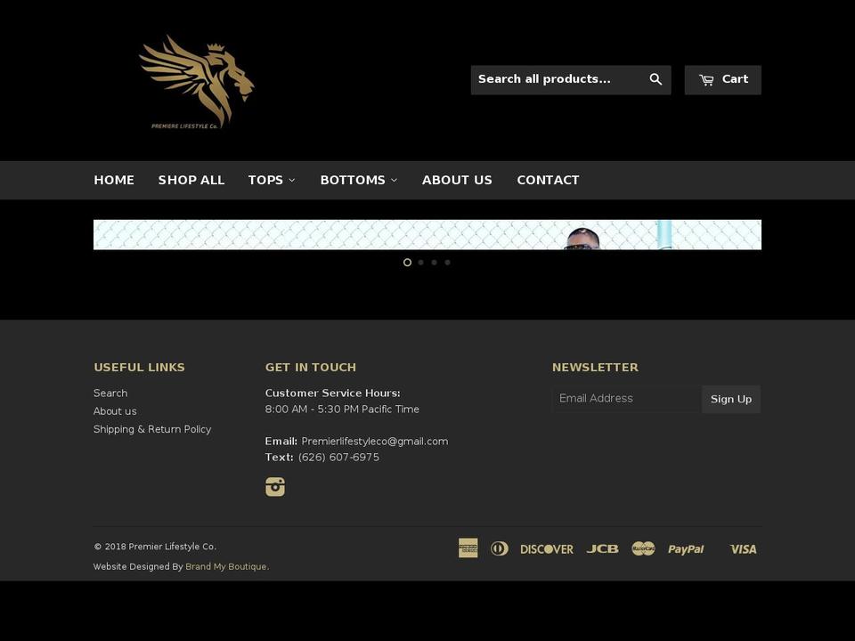 premierlifestyleco.com — Shopify storefront screenshot