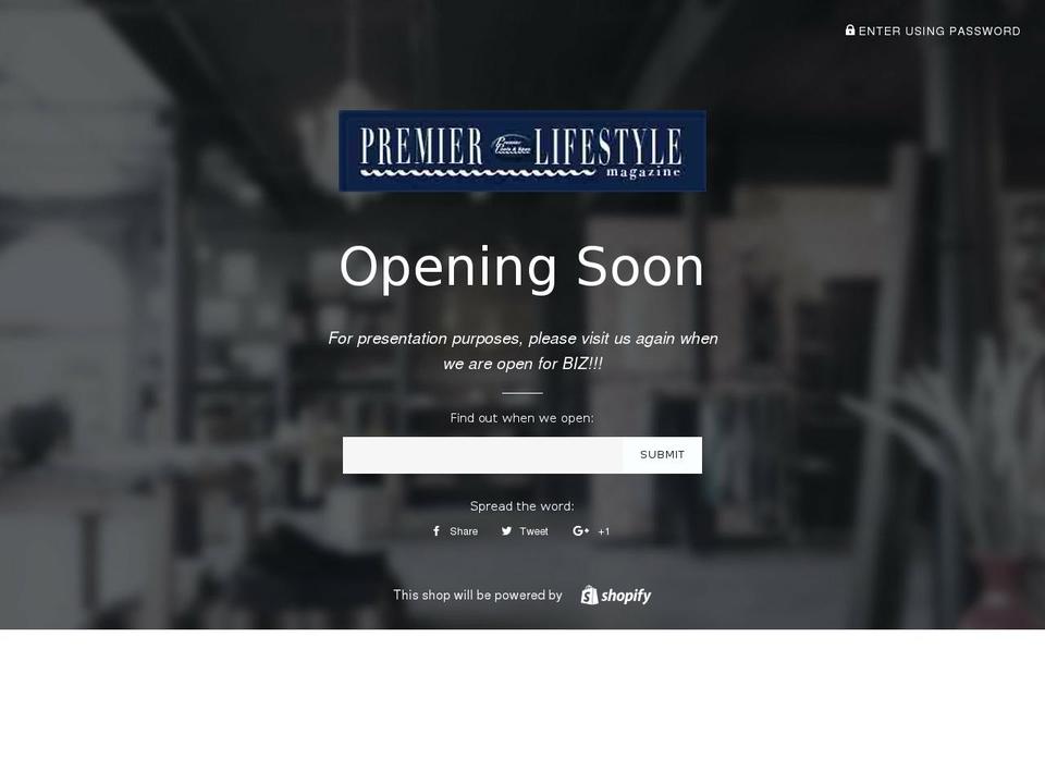 premierlifestylemag.com shopify website screenshot
