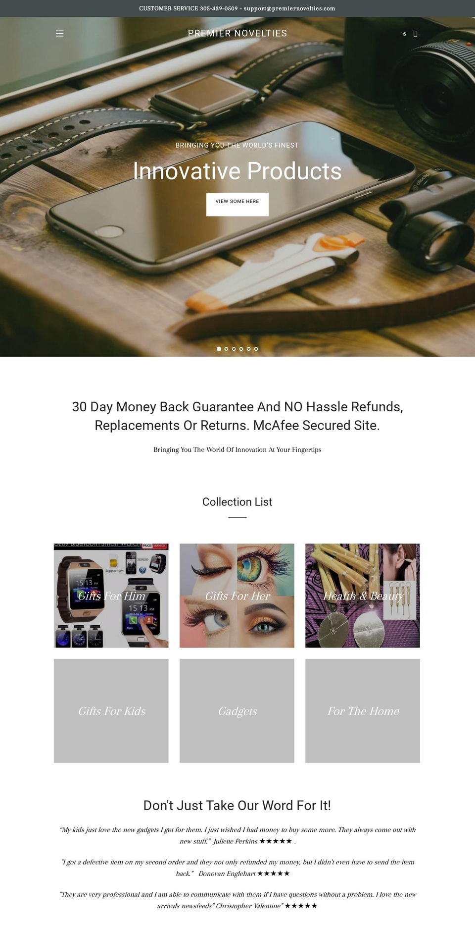premiernovelties.com shopify website screenshot