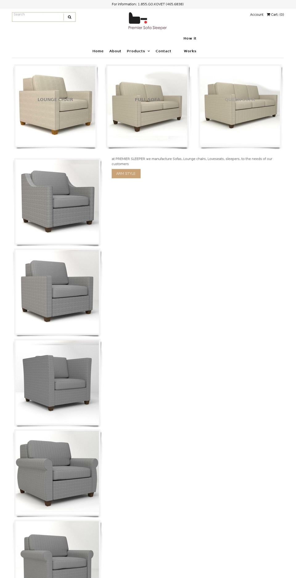 premiersleeper.com — Shopify storefront screenshot