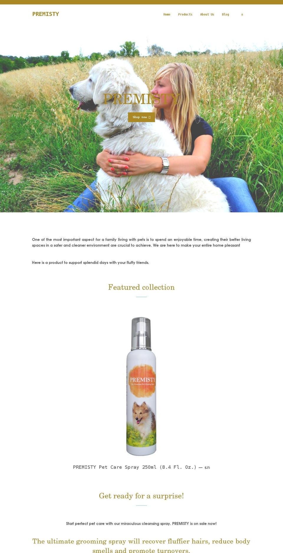 premisty.com shopify website screenshot