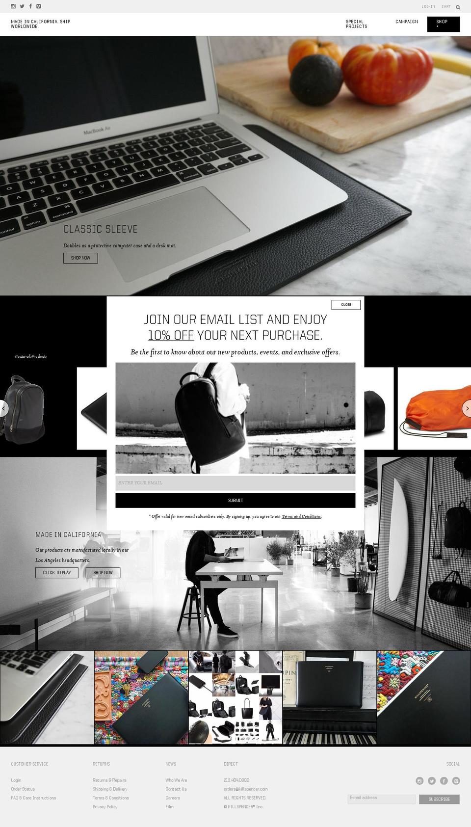 Killspencer - Production Shopify theme site example premiumartifactsusa.com