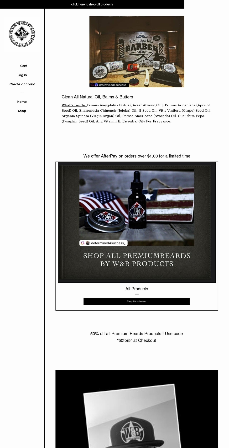 premiumbeards.com shopify website screenshot