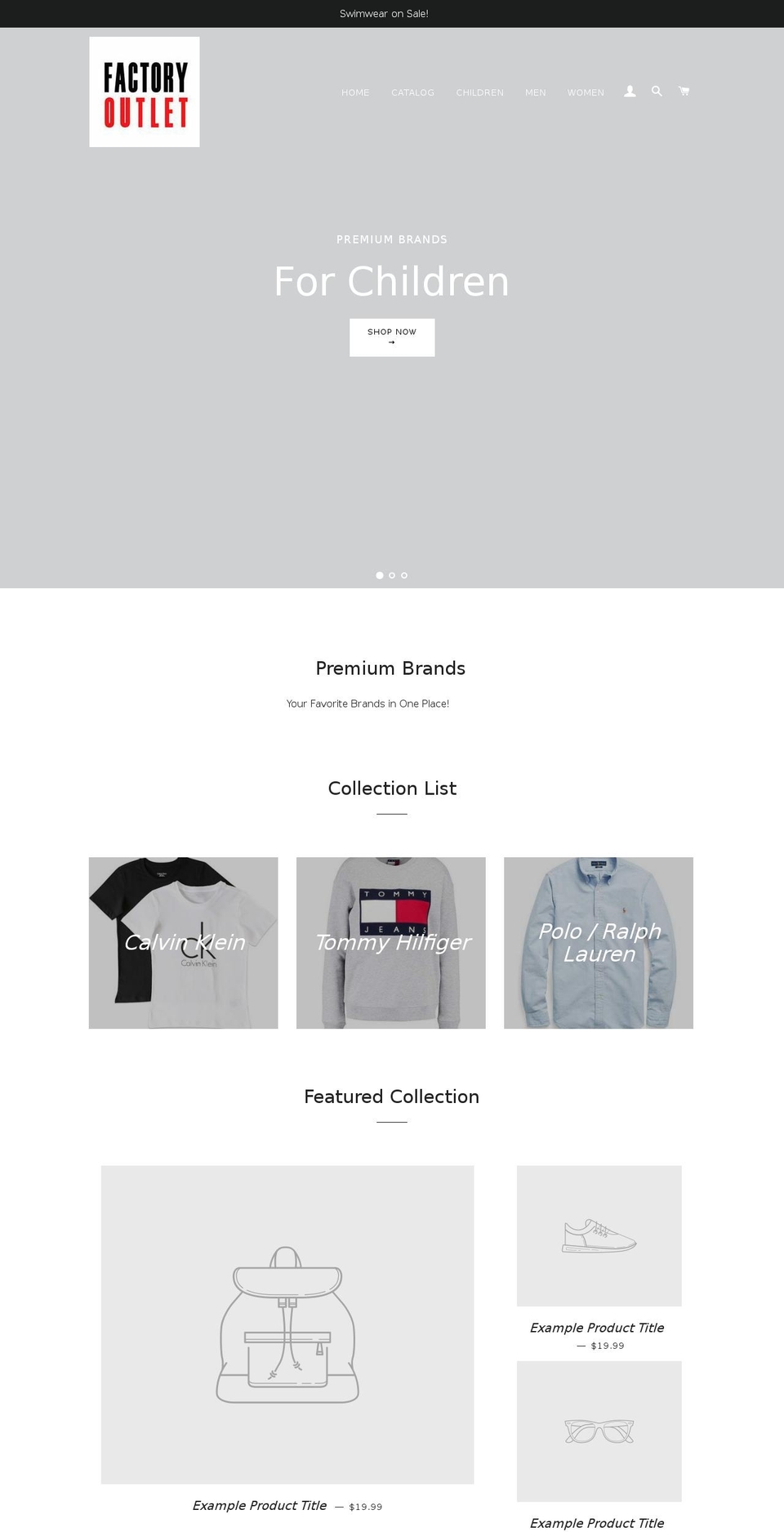 premiumfactoryoutlet.com shopify website screenshot