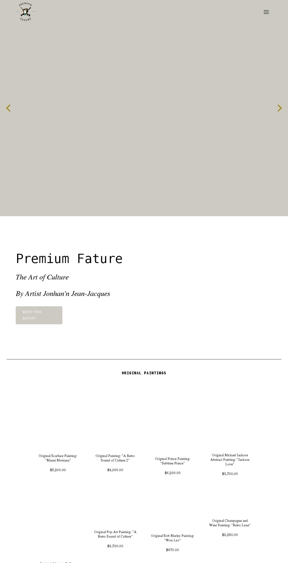 premiumfature.com shopify website screenshot