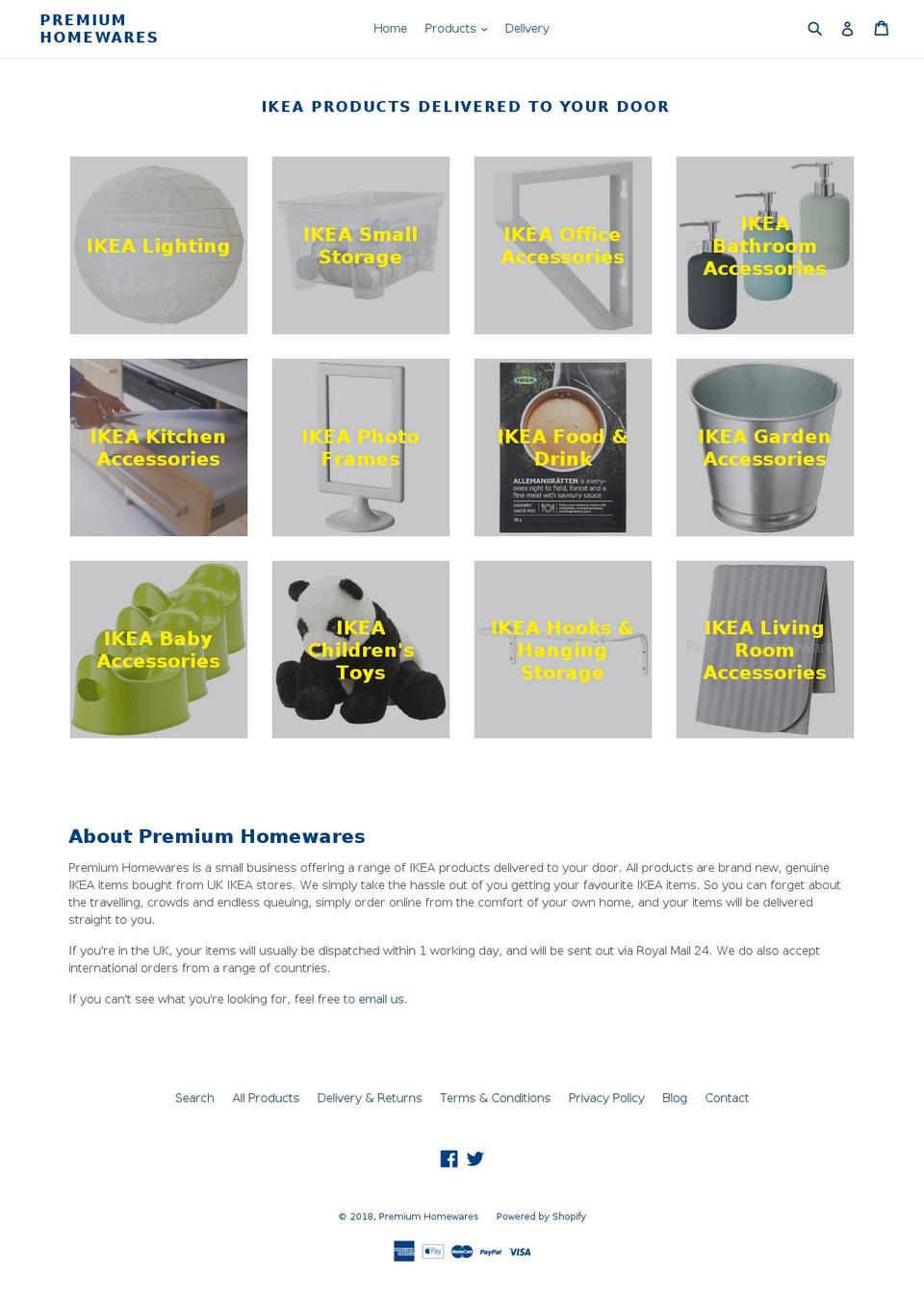 premiumhomewares.com — Shopify storefront screenshot