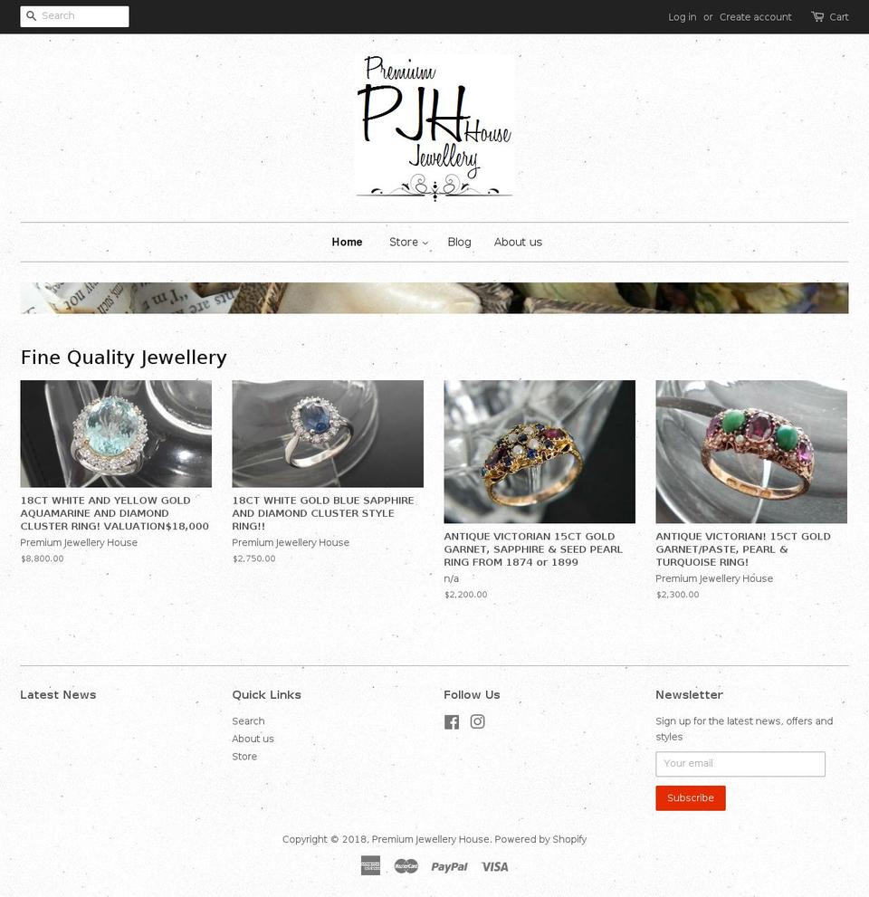 premiumjewelleryhouse.com.au shopify website screenshot