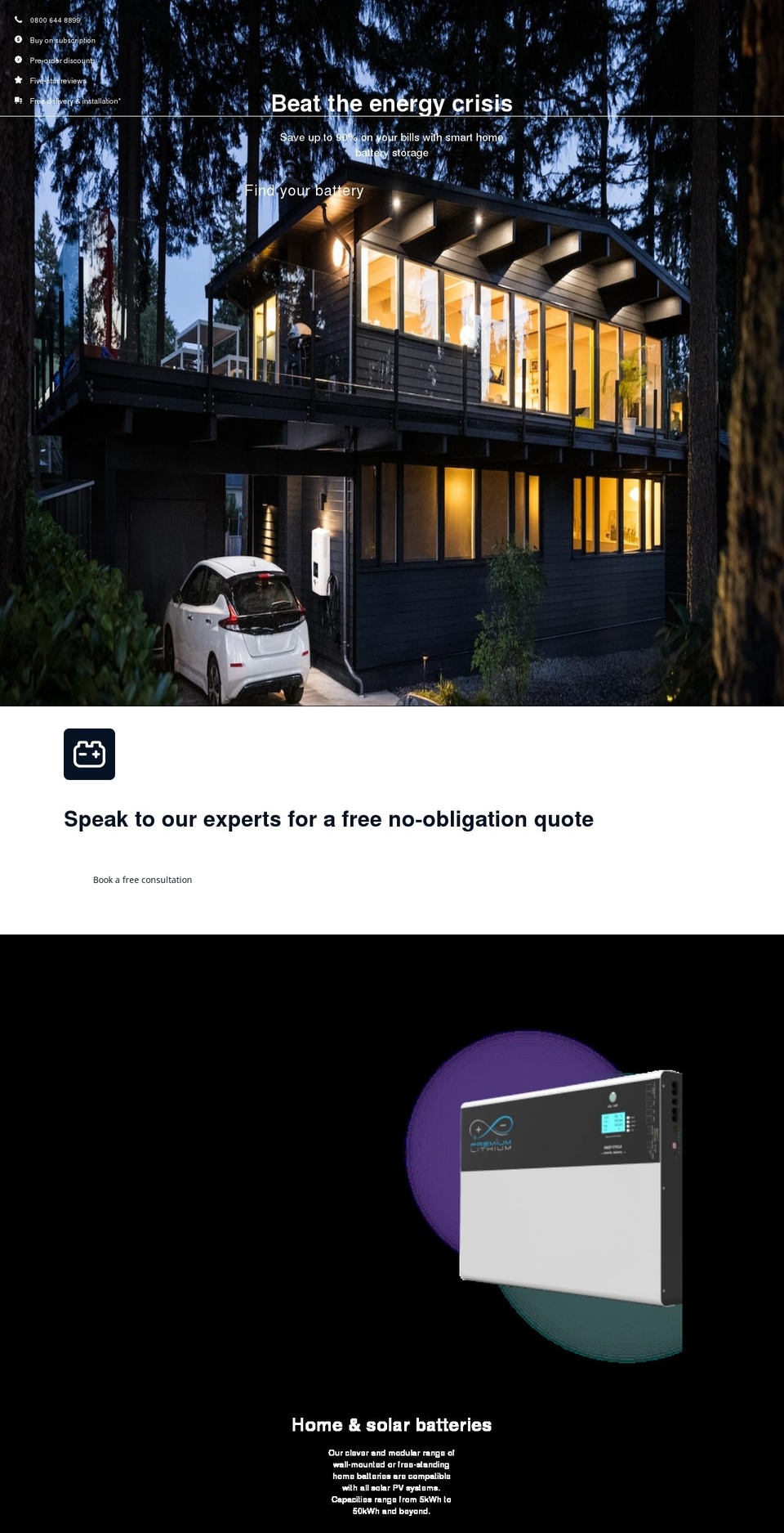 premiumlithium.com shopify website screenshot