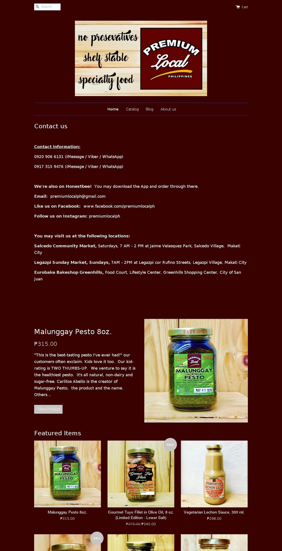 premiumlocalph.com — Shopify storefront screenshot