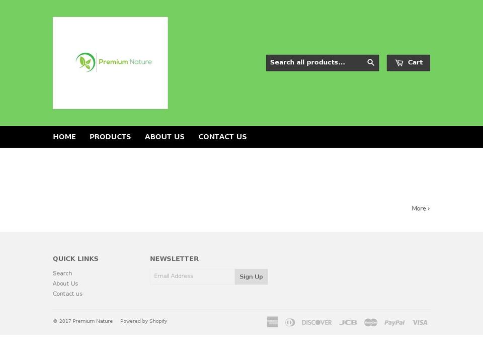 premiumnature.com shopify website screenshot