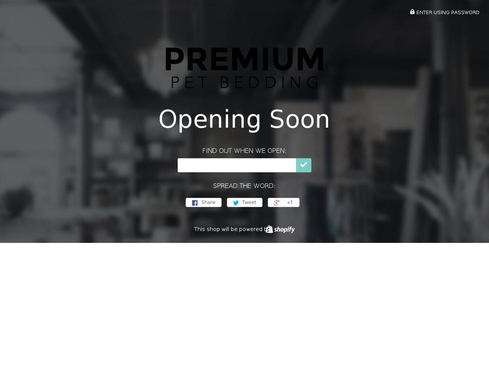 premiumpetbedding.com shopify website screenshot