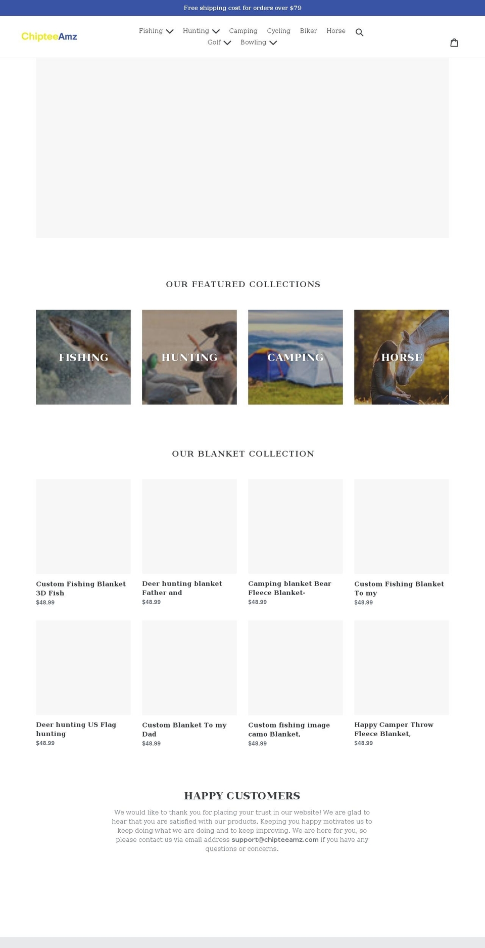 premiumqualityblanket.com shopify website screenshot