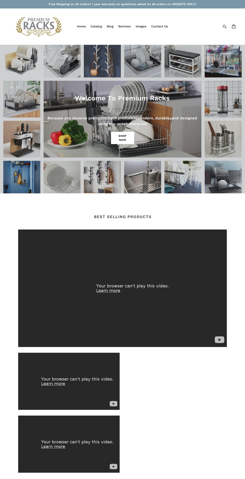 premiumracks.myshopify.com shopify website screenshot