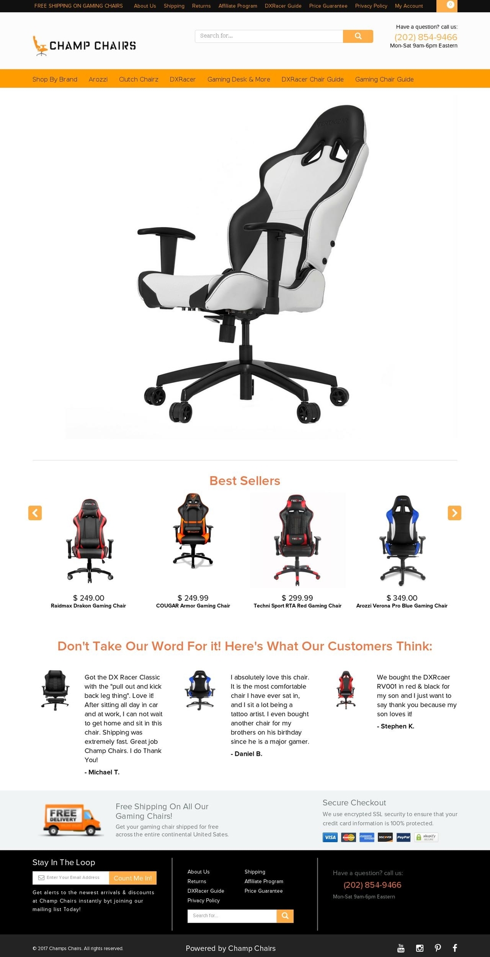 Chair Shopify theme site example premiumtvstands.myshopify.com