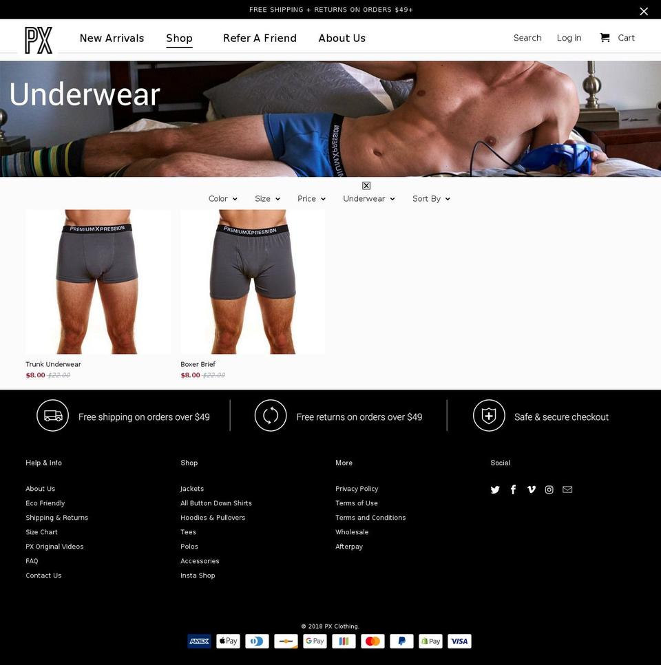premiumxpression.com — Shopify storefront screenshot