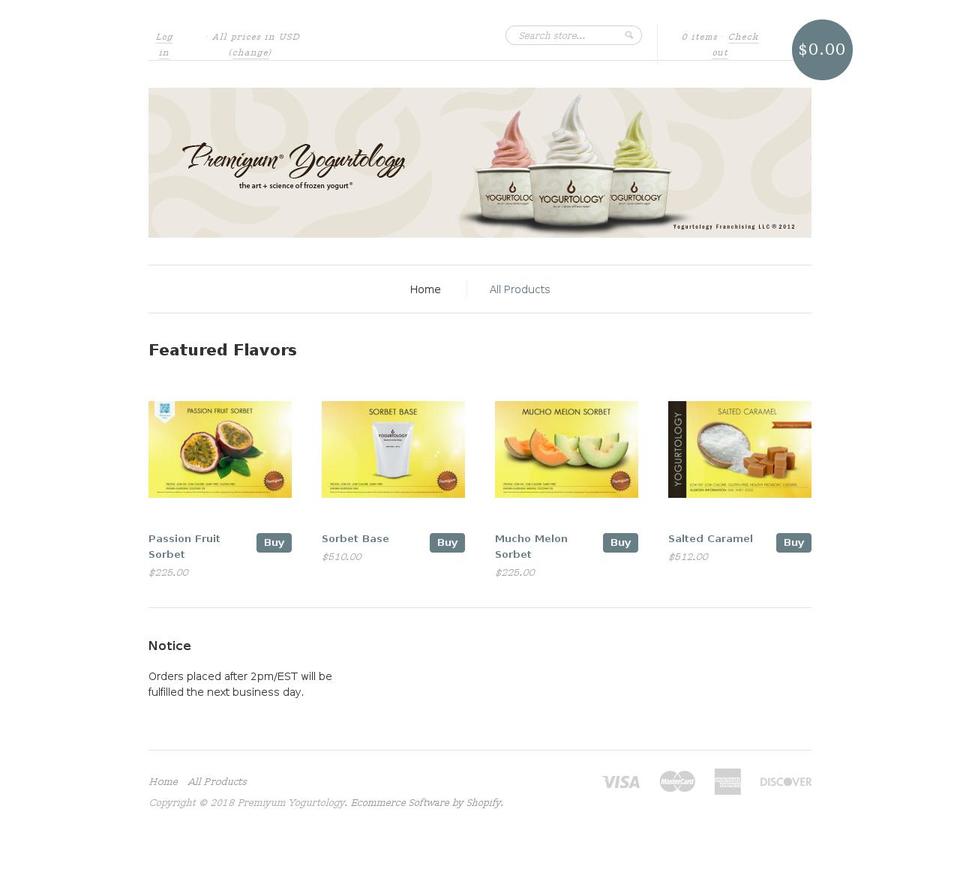 premiyumyogurtology.co shopify website screenshot