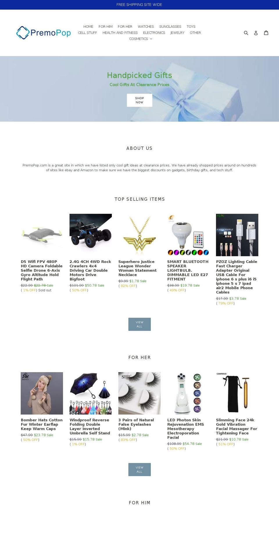 premopop.com — Shopify storefront screenshot