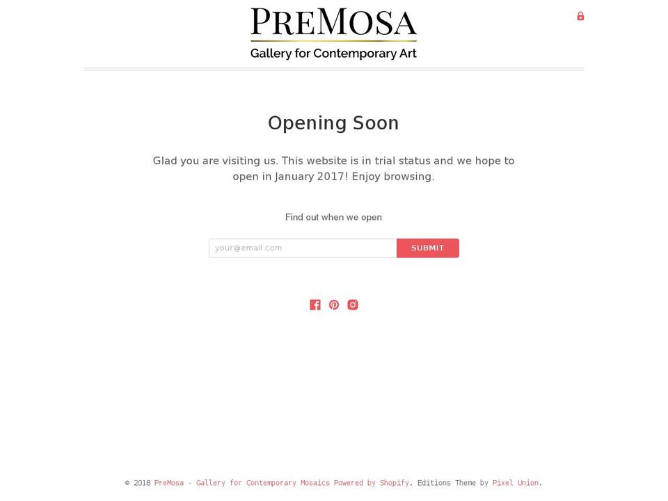premosa.gallery shopify website screenshot