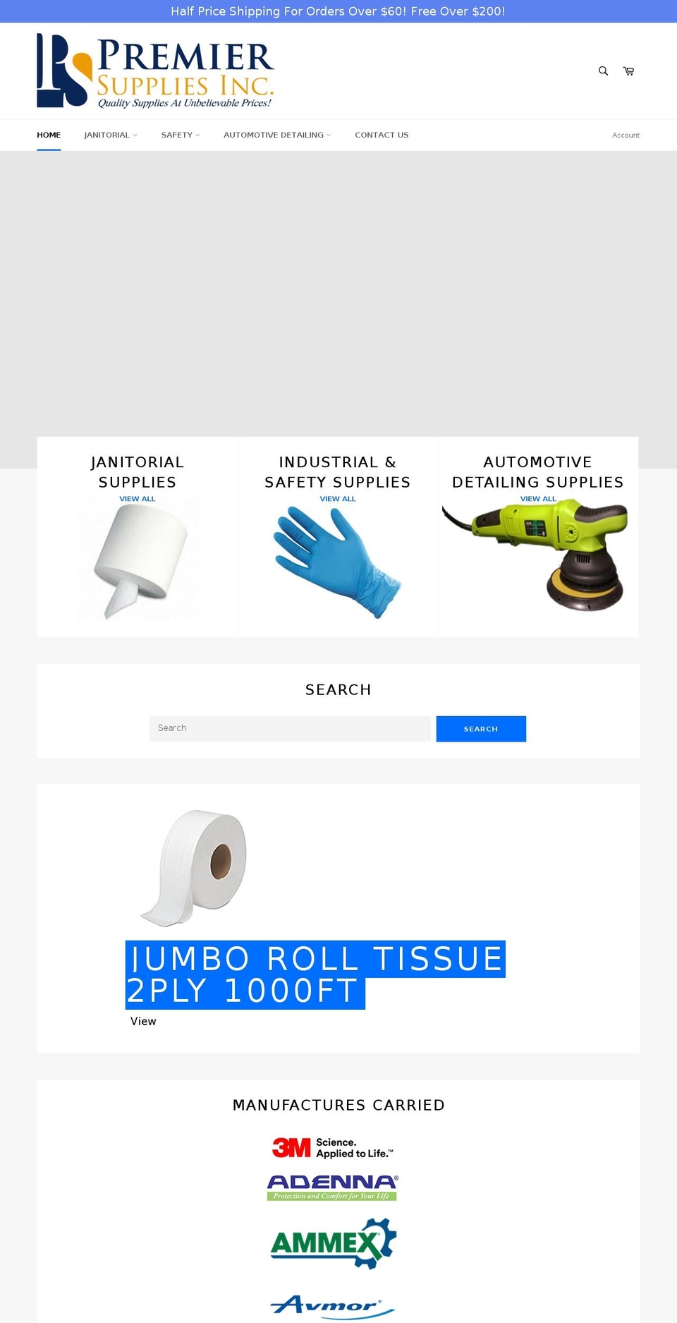 premsupplies.com shopify website screenshot