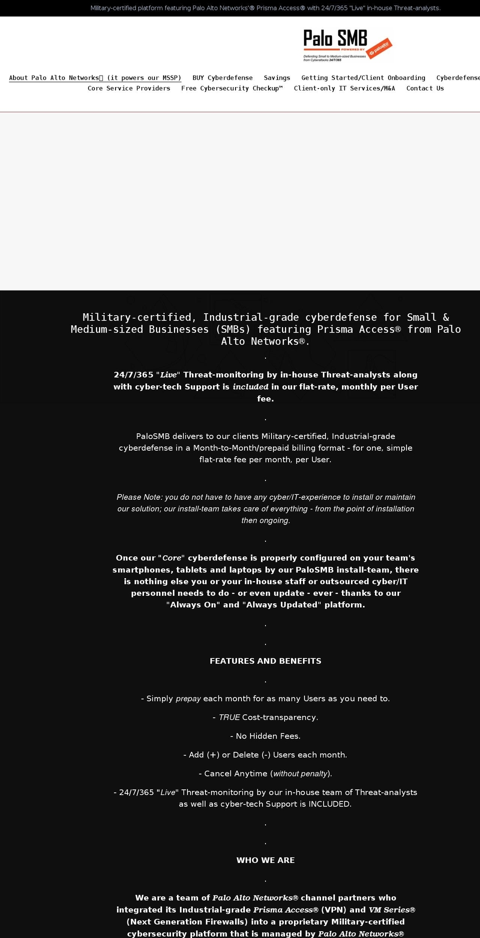 prepaidcybersecurity.com shopify website screenshot