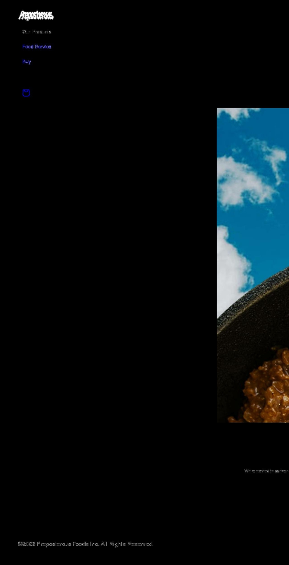 preposterousfoods.com shopify website screenshot