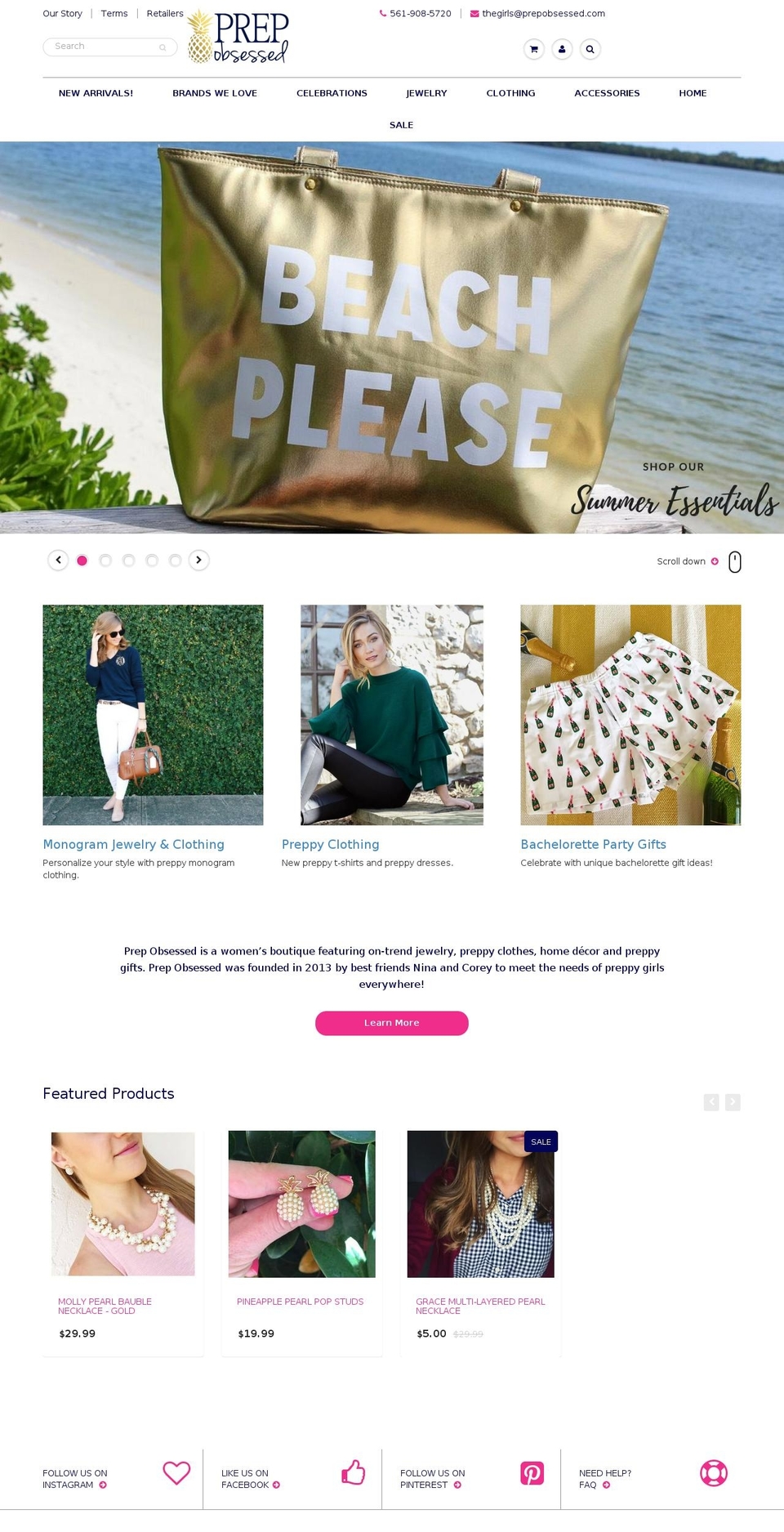 preppedobsessed.com — Shopify storefront screenshot