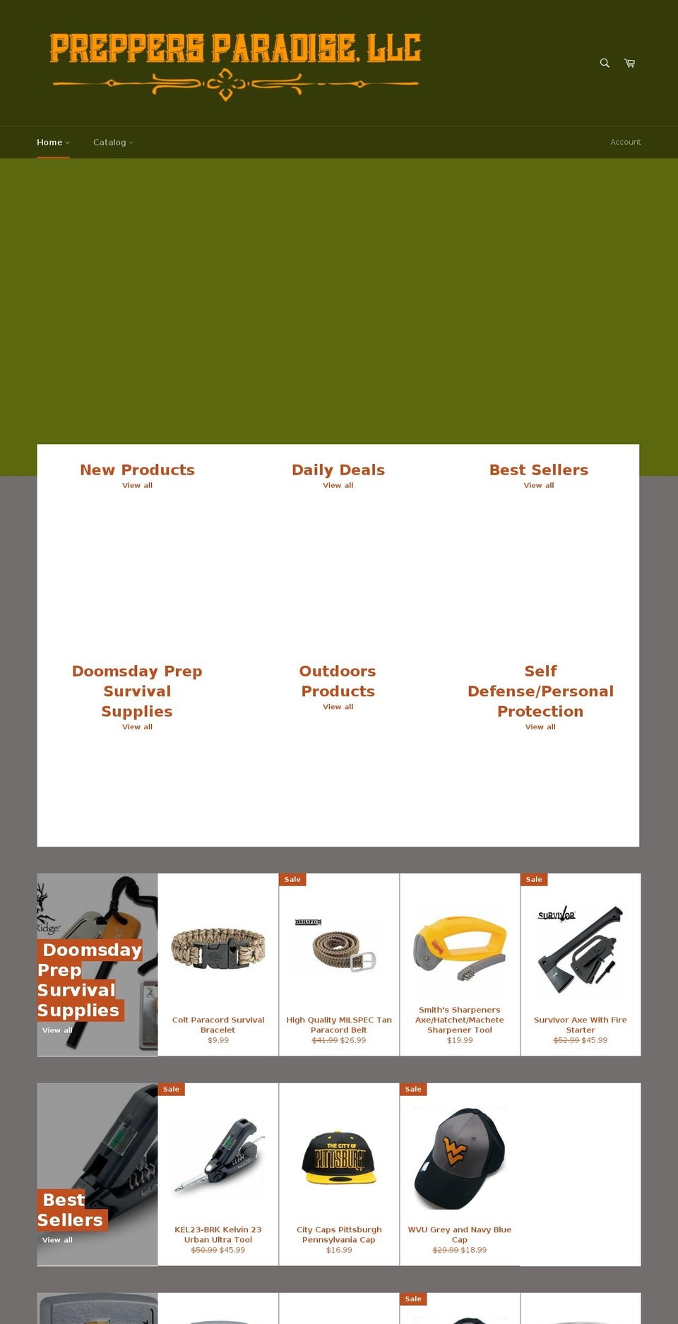 preppersparadisellc.com — Shopify storefront screenshot