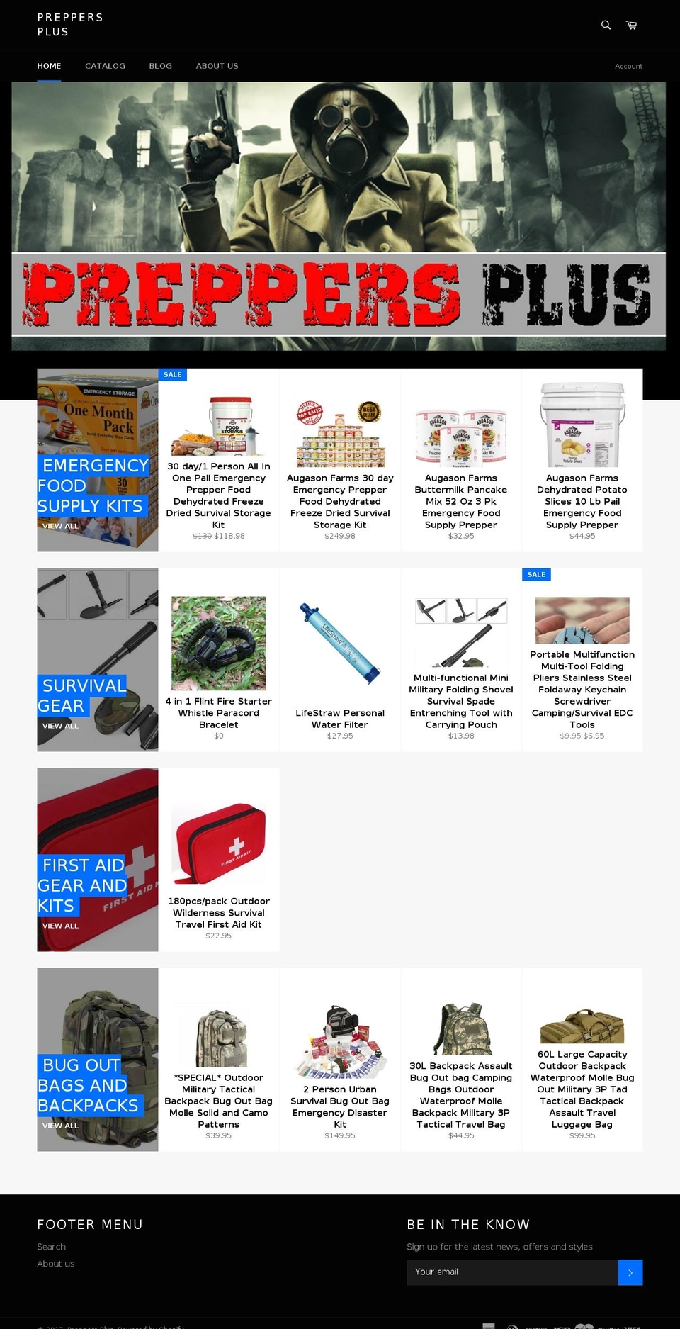 preppersplus.com shopify website screenshot