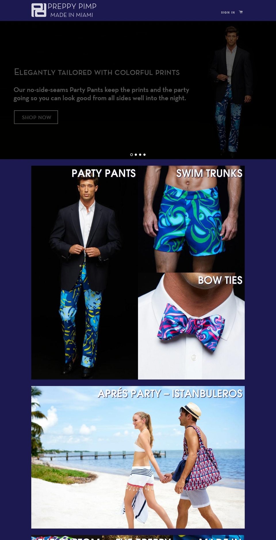 preppypimp.com shopify website screenshot