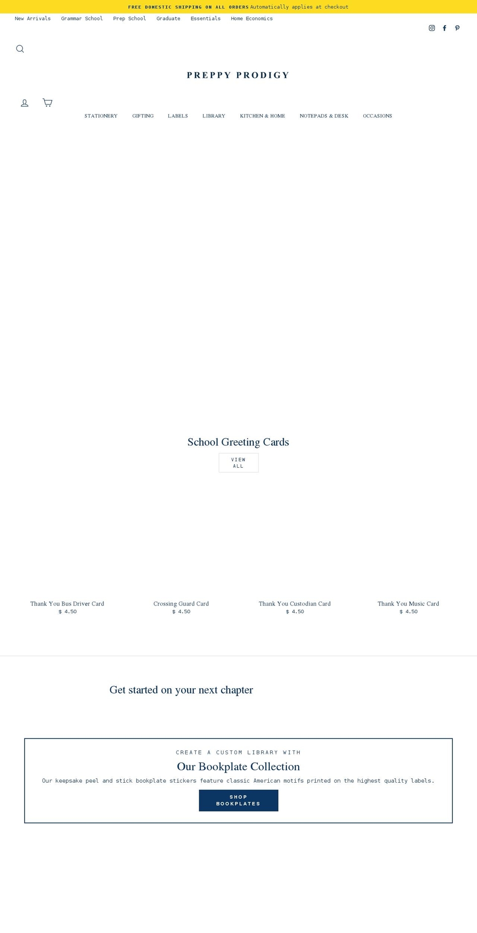 preppyprodigykids.com — Shopify storefront screenshot