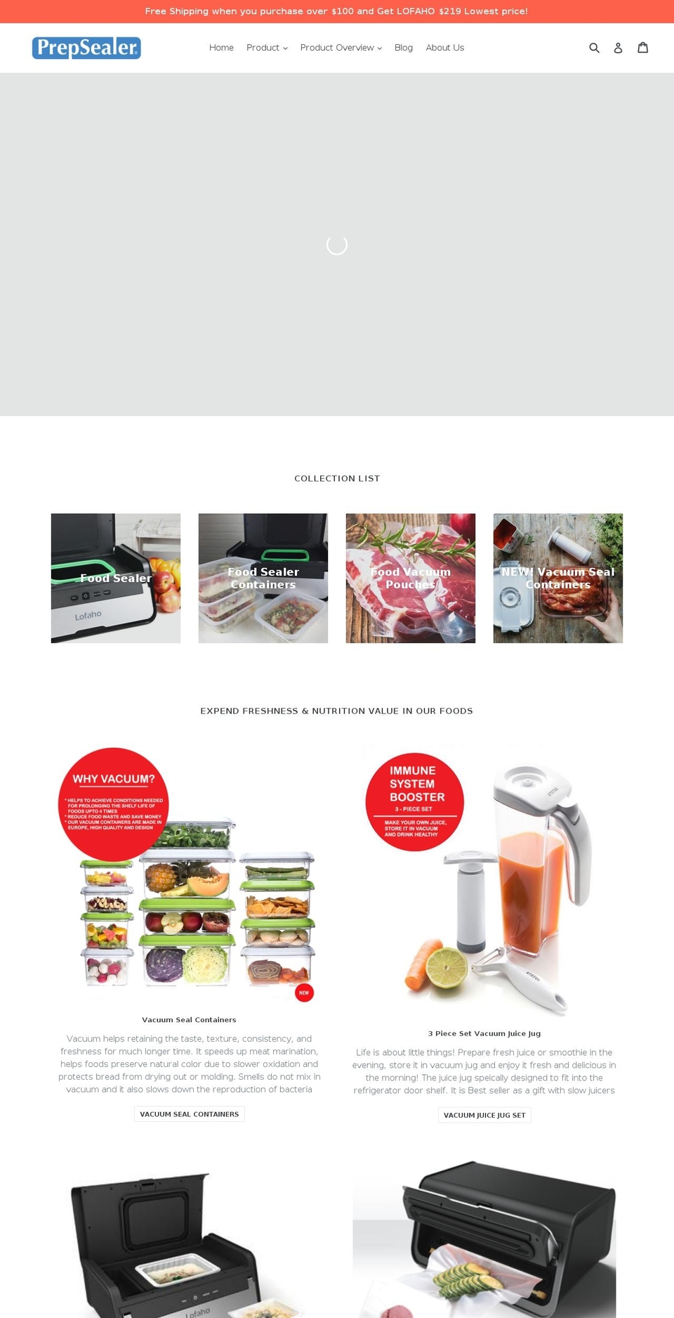 prepsealer.com — Shopify storefront screenshot