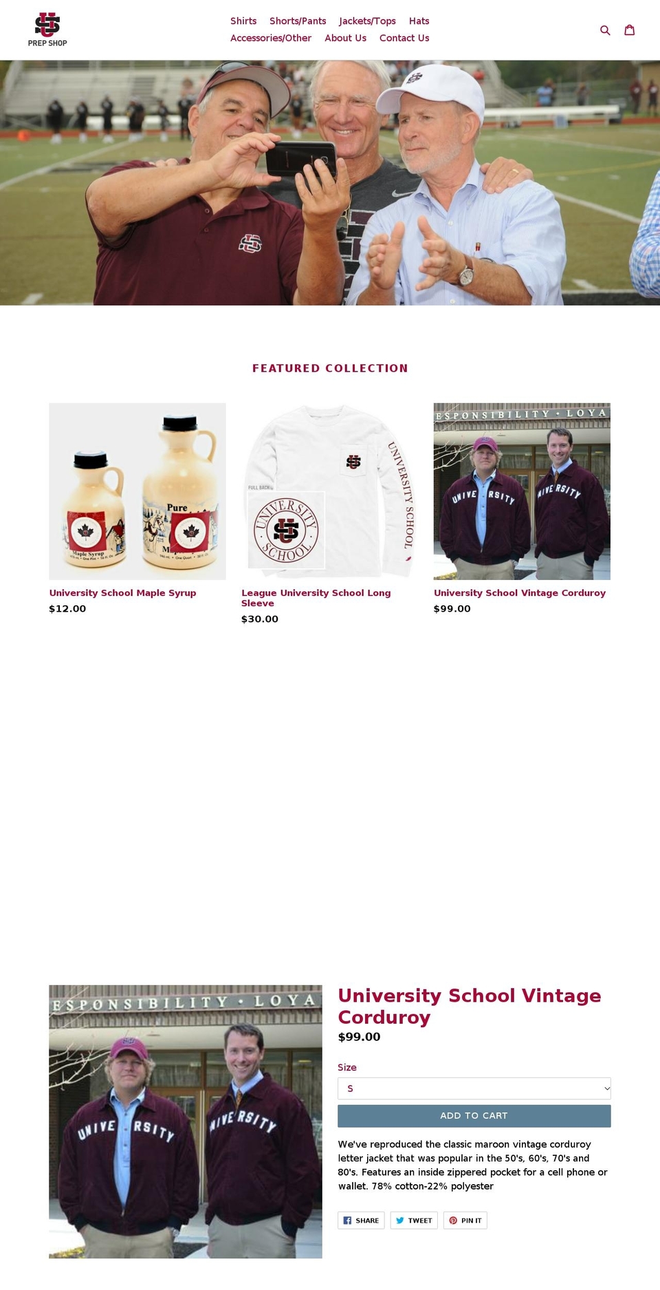 prepshoponline.com — Shopify storefront screenshot