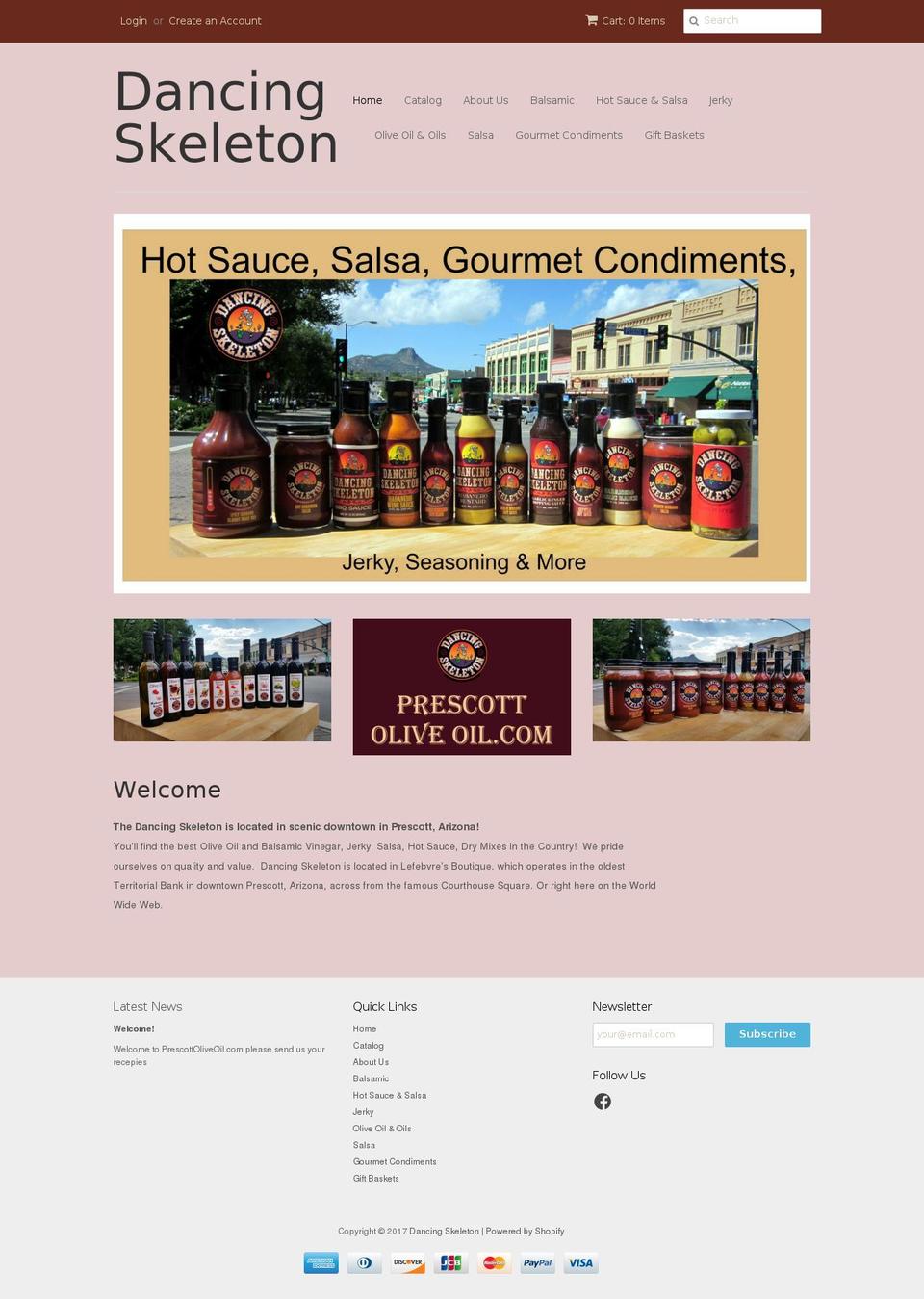 prescottoliveoil.com shopify website screenshot