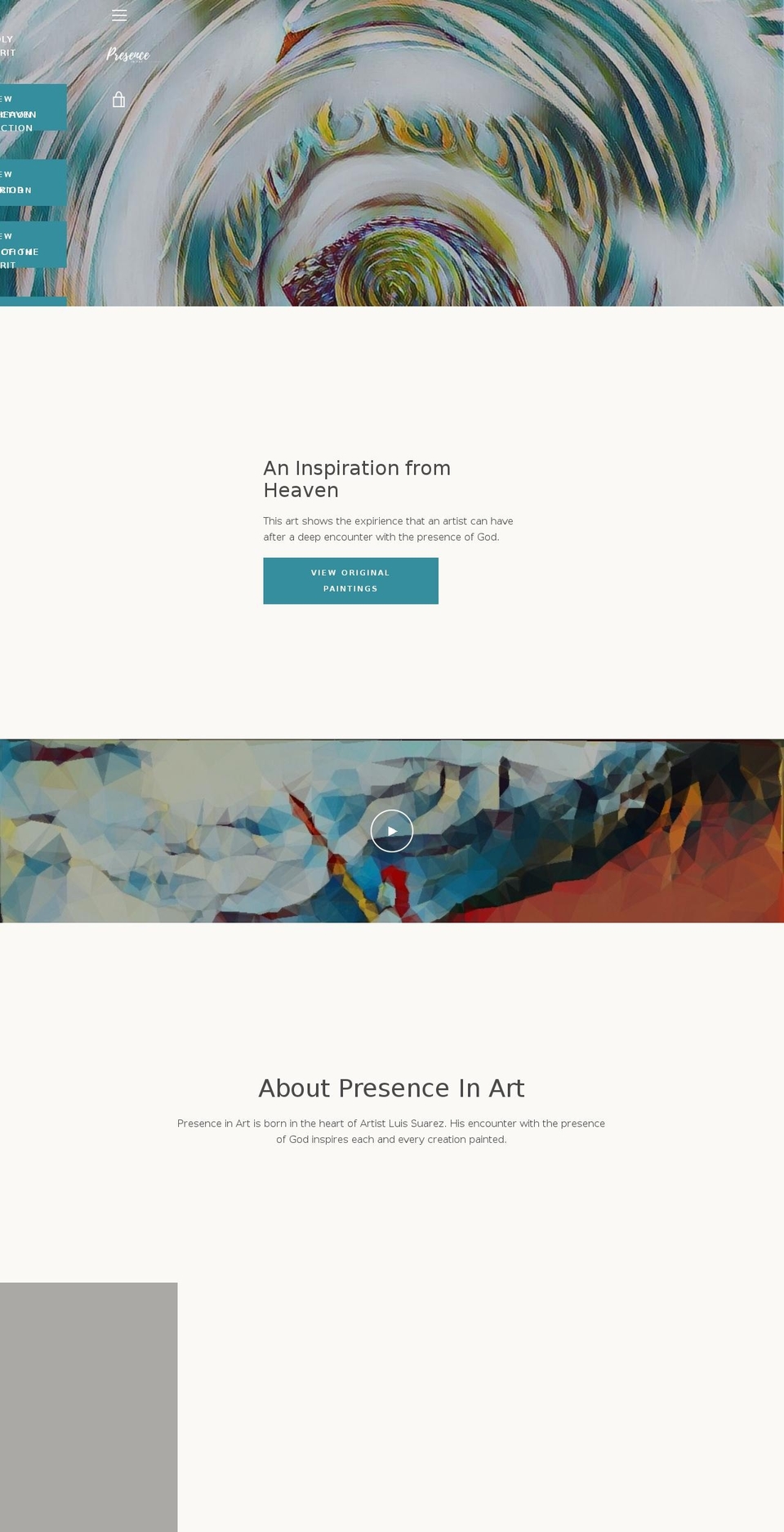 presenceinart.com — Shopify storefront screenshot