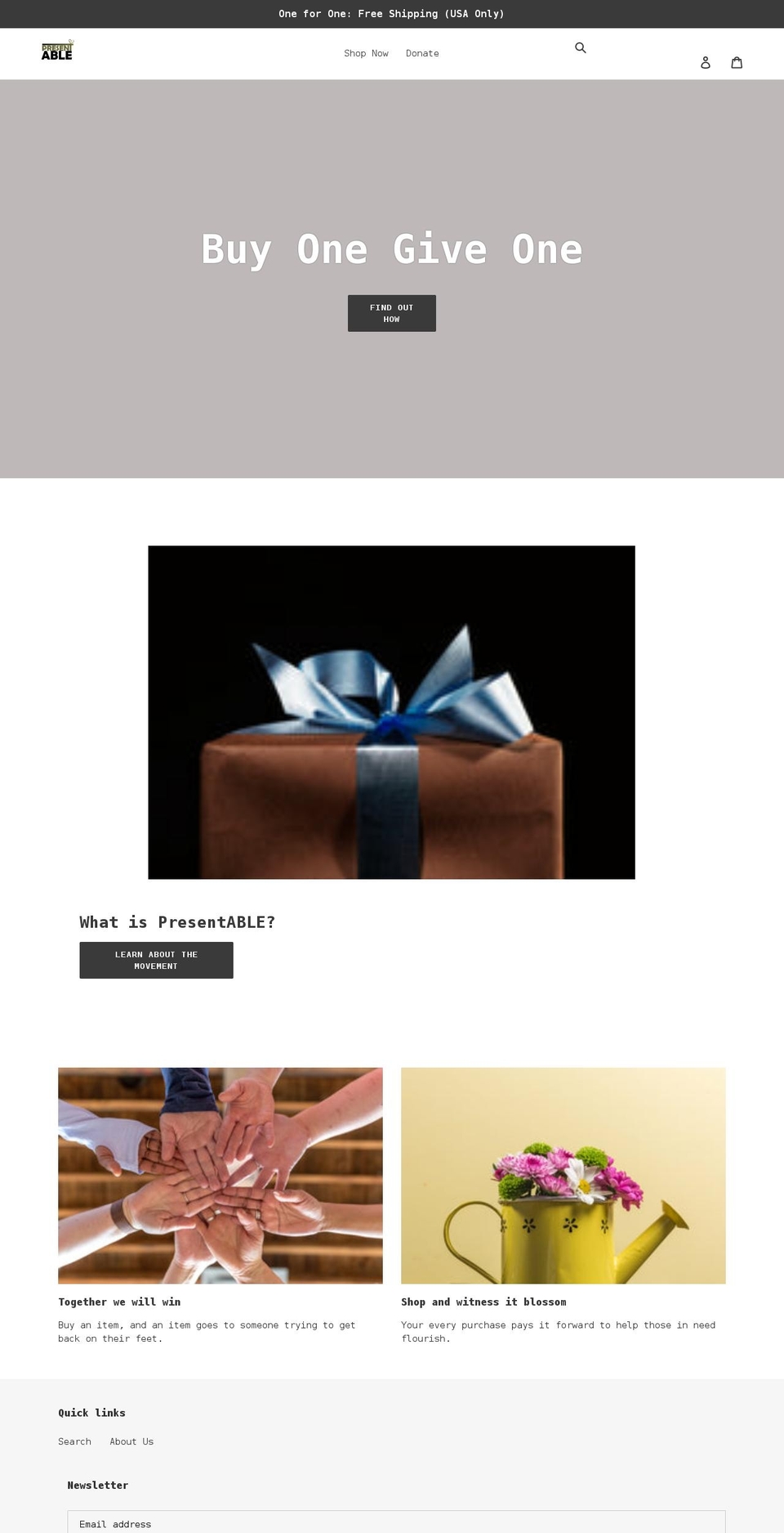 presentable.company shopify website screenshot